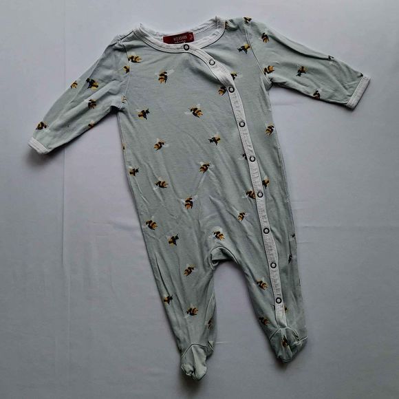 Milkbarn Other - Milkbarn Bumblebee Bamboo Snap Footed Sleeper ~ Sz 0/3 mo.